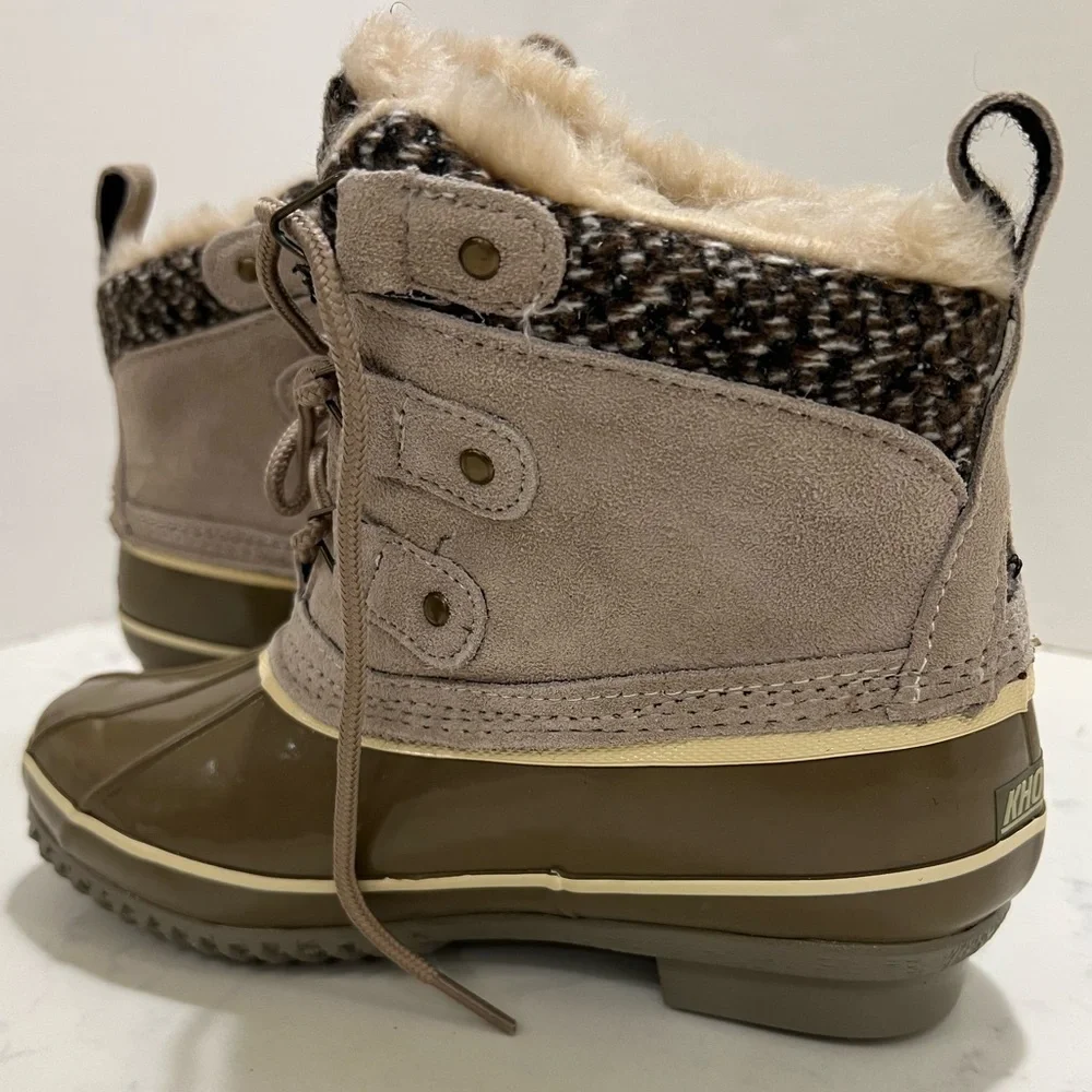 US Ski Team Tan and Brown Winter Boots